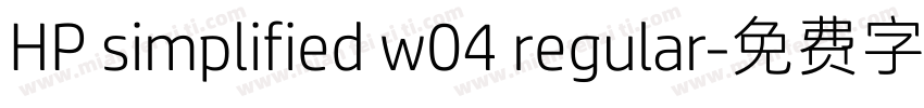 HP simplified w04 regular字体转换